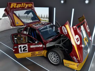 Fiat Lancia 037 Rallye  1984 model Racing Car Low-poly 3D model