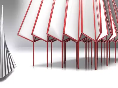 Parametric Tensile Structure Design Grasshopper Rhino Files 3D model