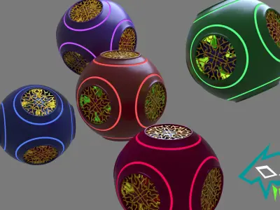 Sci-Fi Powerup Ball Free 3D model