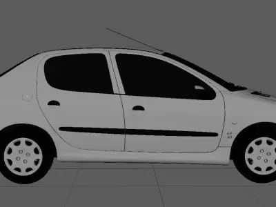 Peugeot 206 Sedan 4 door 3D model