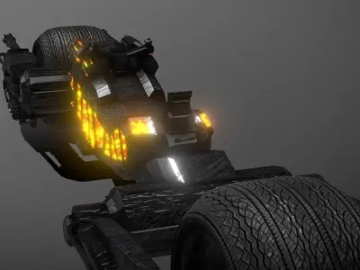 The Batman  Batpod Low-poly 3D model