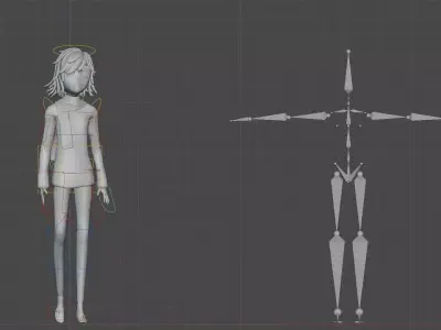Stylized Child 3D Character  Animated Model  Lightweight Rigged  3D model