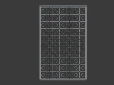 Master Bedroom Room Divider Low-poly 3D model