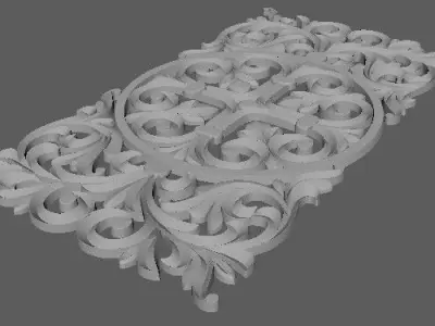 Central decor ornament for furniture 3D model 794