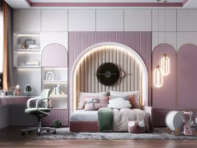 kids bedroom 3D model purchase