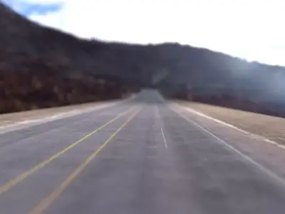  Desert road low poly - complete scene Low-poly 3D model