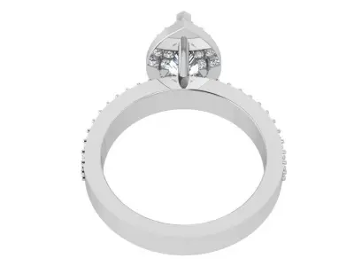 Pear Halo Ring 3899 3D print model