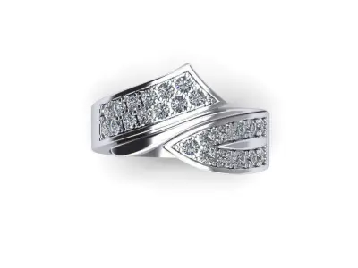diamond ring 3D print model 37