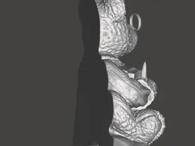 teddy bear book worm  door stop 3D print model