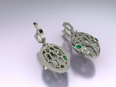 BVLGARI Serpenti Seduttori Earrings printing model 3D print model