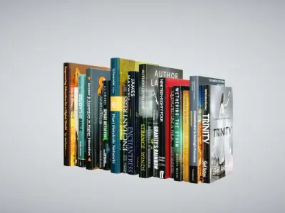 Books stack of Low-poly 3D model