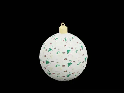 Christmas Ball  Low-poly 3D model