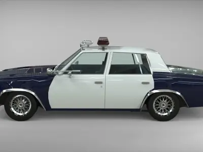 Chevrolet Malibu 1981 Police car lowpoly Low-poly 3D model