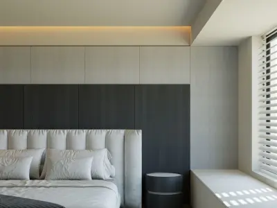 Bedroom interior scenes 3D model 9