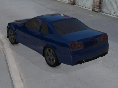 Nissan Skyline Low-poly 3D model