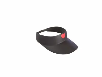 Low-Poly Visor Cap 05 Low-poly 3D model