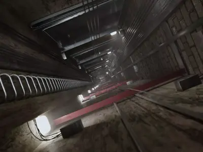 Elevator Shaft Low-poly 3D model