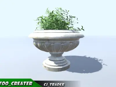 Decorative Hall Plant 3D Model   3D model