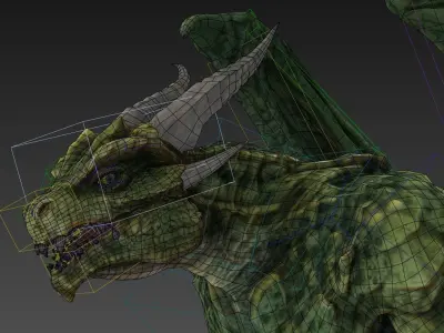 Drake the Dragonkin Low-poly 3D model