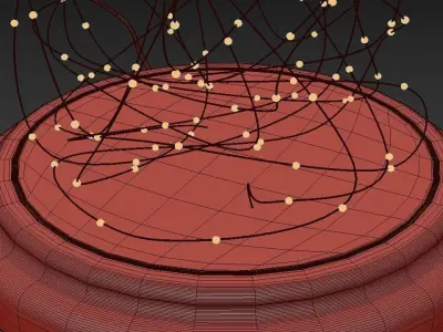 Table decorative LED lamps Nordic modern wood table lamp bedroom 3D model