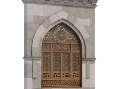 Arabic turkish islamic architectural element set 503 3D model