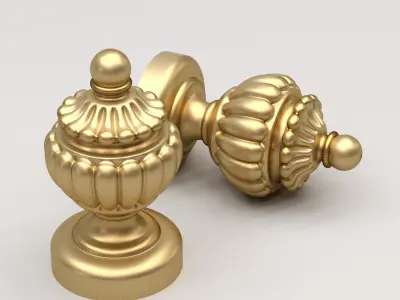 Carved Finials 3D Model Collection