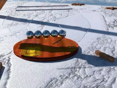 A different Newtons pendulum 3D model