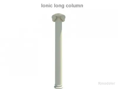 Greek ionic long column 3D model
