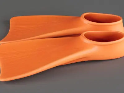 Swim Fins PBR 3D model