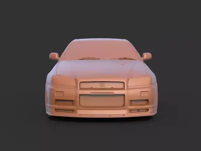 NISSAN SKYLINE GT-R R34 3D print model