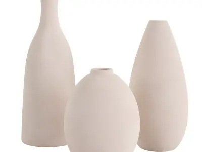 Nordic wind ceramic vase 3D model
