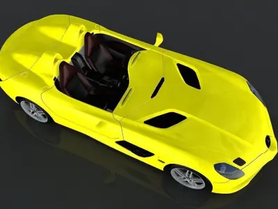 Mercedes Benz SLR Stirling  Low-poly 3D model