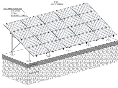 100 kWp Solar Project Type 2 3D model