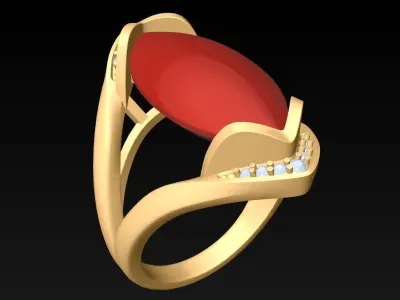Stone Ring  - GN235 3D print model