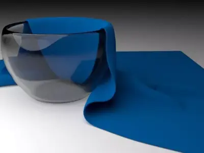 Vase with Cloth  Low-poly 3D model