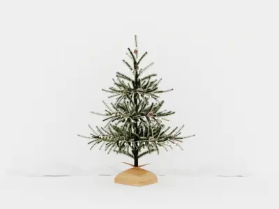 Christmas tree 9 with snow 3D model