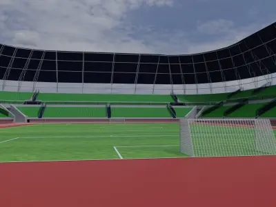 Olympic Stadium Low-poly 3D model get