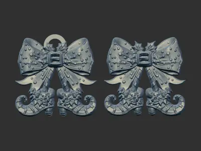 christmas shoe decor  3D print model