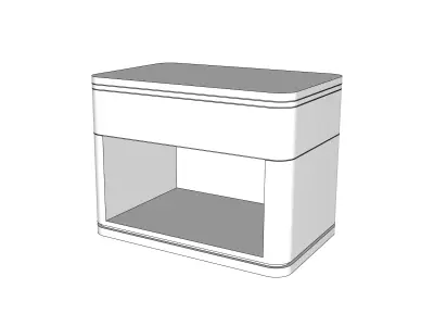 Nightstand Bedside Wooden Table 3D model