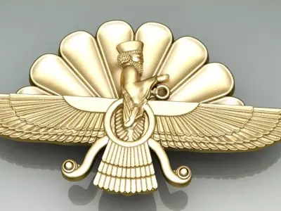 another Assyrian pendant 3D print model