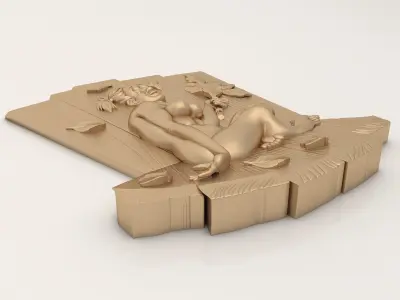 Panel 3 - Nude Female 3D model