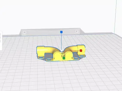  A detailed dual-pipe metal assembly 3D print model