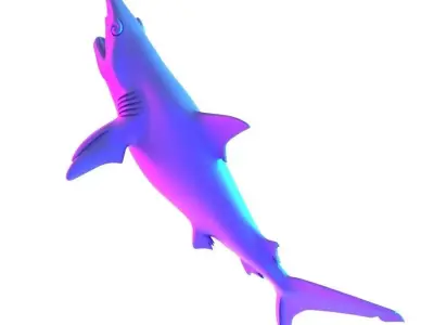 Flame Neon Blaze Shark toy 3D print model
