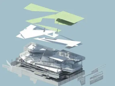 CULTURAL CENTER -compelete revit project -P4 3D model
