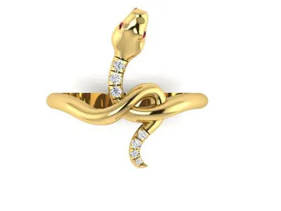 snake ring 3D print model