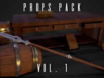 Props Pack Vol 01 Low-poly 3D model