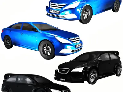 Set Car suv 3D model