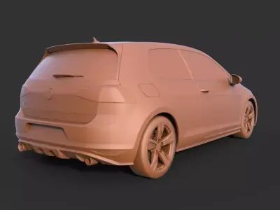Volkswagen Golf GTI 3D print model