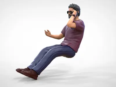 N6 Construction worker passenger 3D print model