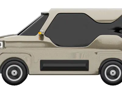 Alveus Mini Electric Vehicle Car Concept 3D model